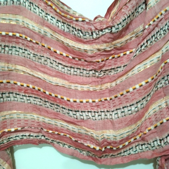 Multicolor Scarf with Fringes - Picture 6 of 6